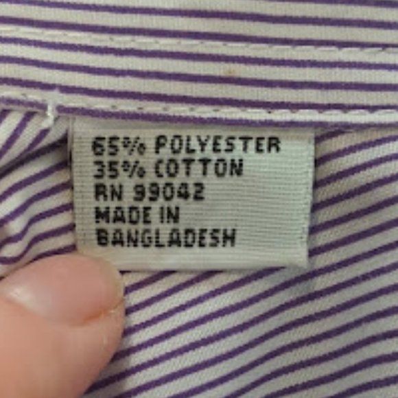 H&J Embroidered Striped Long Sleeve Shirt. Size S. - Picture 9 of 10